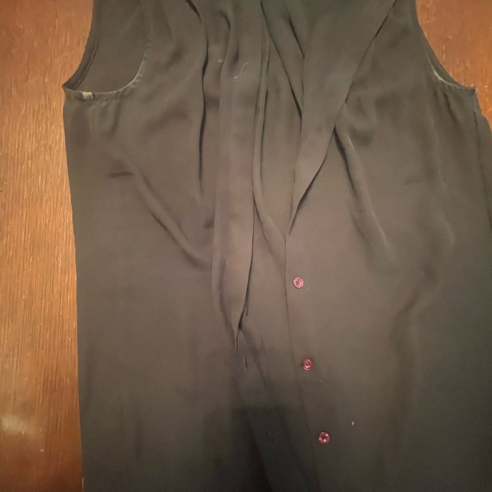 Black Button Up top Collar Size Small Forever 21